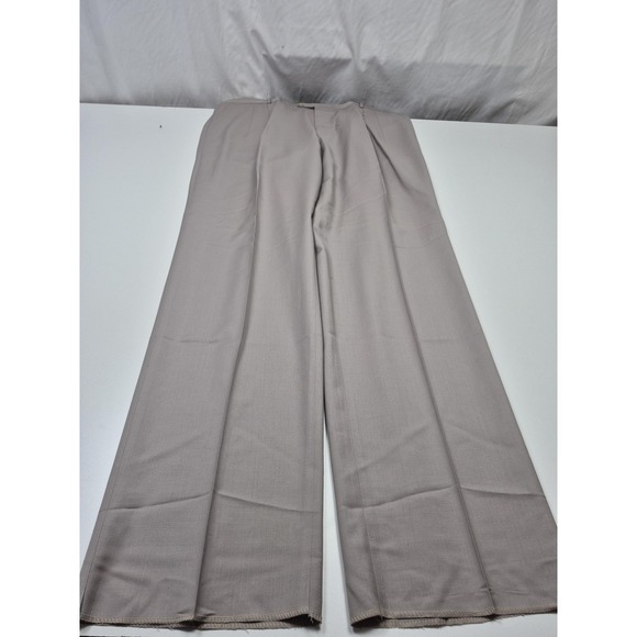 Zanieri Dress Pants Mens 42x37 Beige Wool Pleated Super 100s Made In Italy NWT